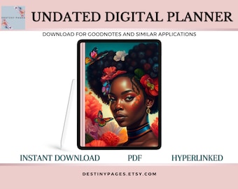 Black Girl Digital Planner, Melanin Digital planner, Black Girl Planner, Black Women Digital Planner, Boss planner, Black Girl Life Planner
