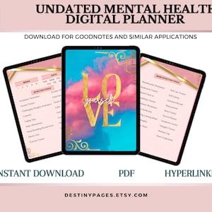 The Perfect Mental Health Digital Planner | Undated Mental Health Digital Planner