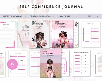 Self Confidence Journal, Self Esteem Worksheets, Confidence Building Workbook, Self Confidence Therapy, Self Discovery Workbook, Self Love