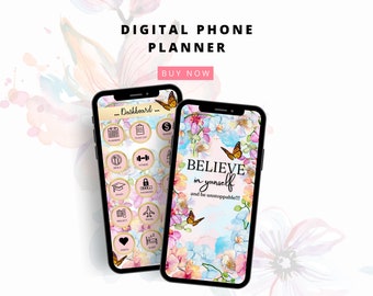 Digital Phone Planner | Feminine Digital Pocket Planner | iPhone Digital Planner | Android Digital Planner | Smart Phone Digital Planner