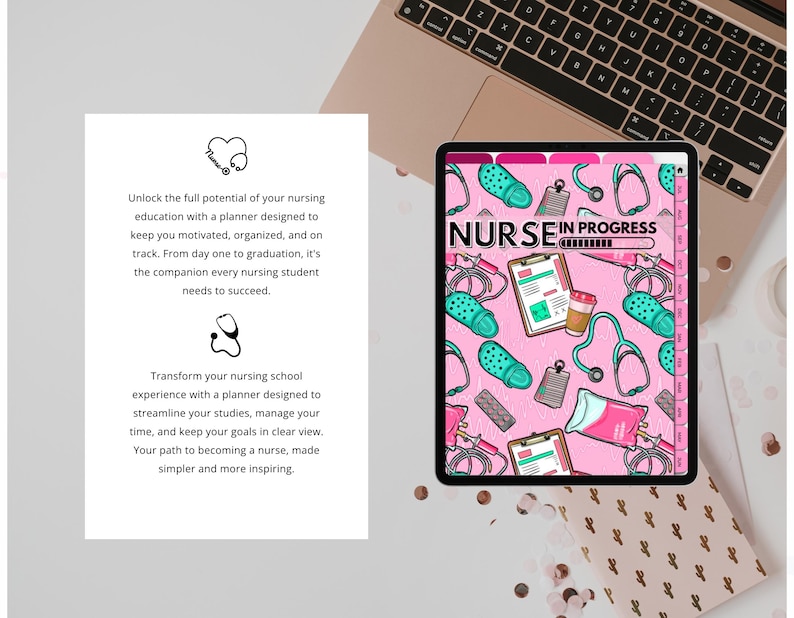 Nursing Student Digital Planner, Digital Planner For Nursing Students, Nursing School Planner, Student Nurse, Planner, Planner Nurse image 2