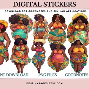 19 Precropped Goodnotes Black Girl Magic Digital Stickers, African ...