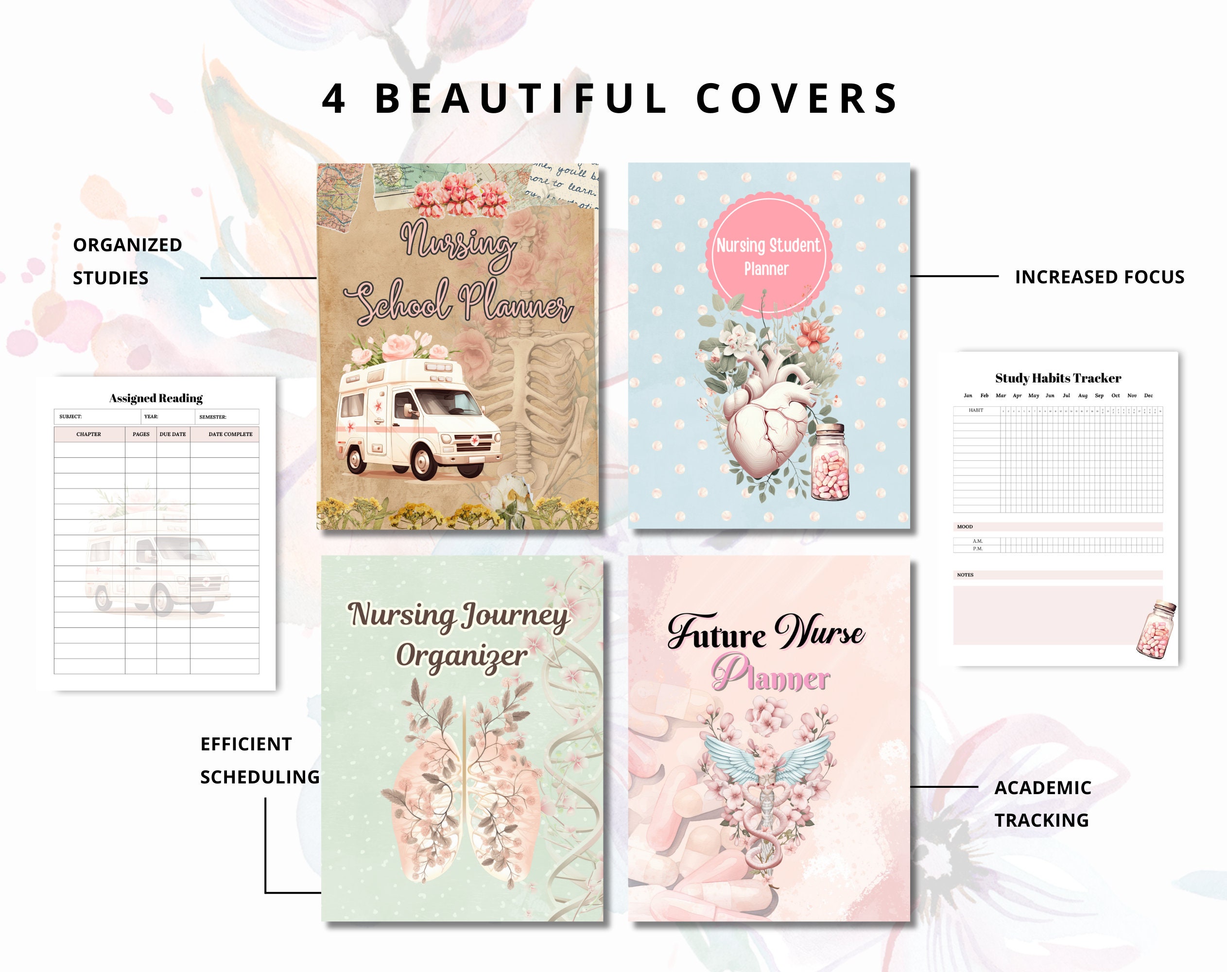 Nursing Student Planner, Digital Nursing Planner, Nursing Student ...