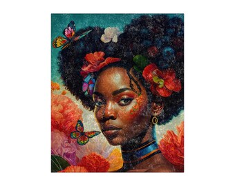 Extra Soft, Velvet Throw Blanket, Black Woman Blanket, Melanin Plush Blanket, Throw Blankets, Throw blanket for bed, Crushed Velvet Blanket