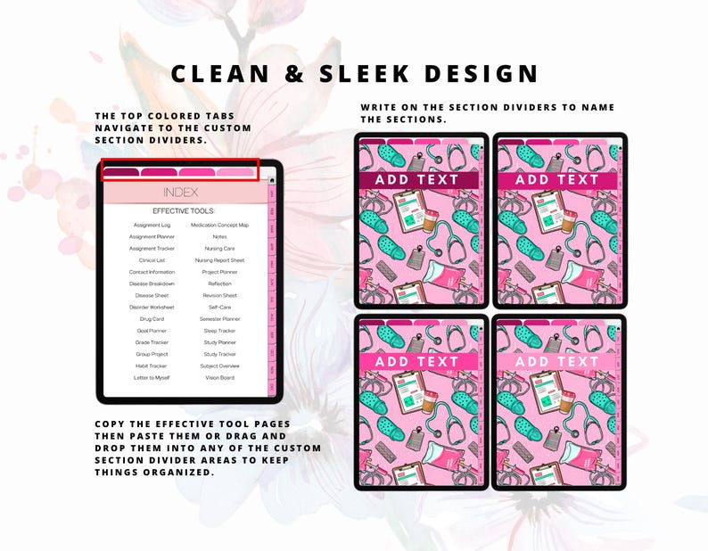 Nursing Student Digital Planner, Digital Planner For Nursing Students, Nursing School Planner, Student Nurse, Planner, Planner Nurse image 6