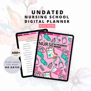 Nurse Planner, Nursing Student Digital Planner, Nursing Student, Student Nurse, Undated Nursing School Planner, GoodNotes Academic Planner