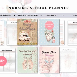 Nursing Student Planner, Digital Nursing Planner, Nursing Student Printable Planner, Student Nurse, Nursing School Planner, Planner Nurse