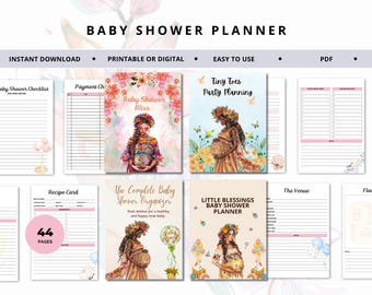 Baby Shower Planner, Baby Shower Checklist, Baby Shower Planning, Digital Baby Shower Planner, Baby Shower Planning Guide, Mom Baby Planner