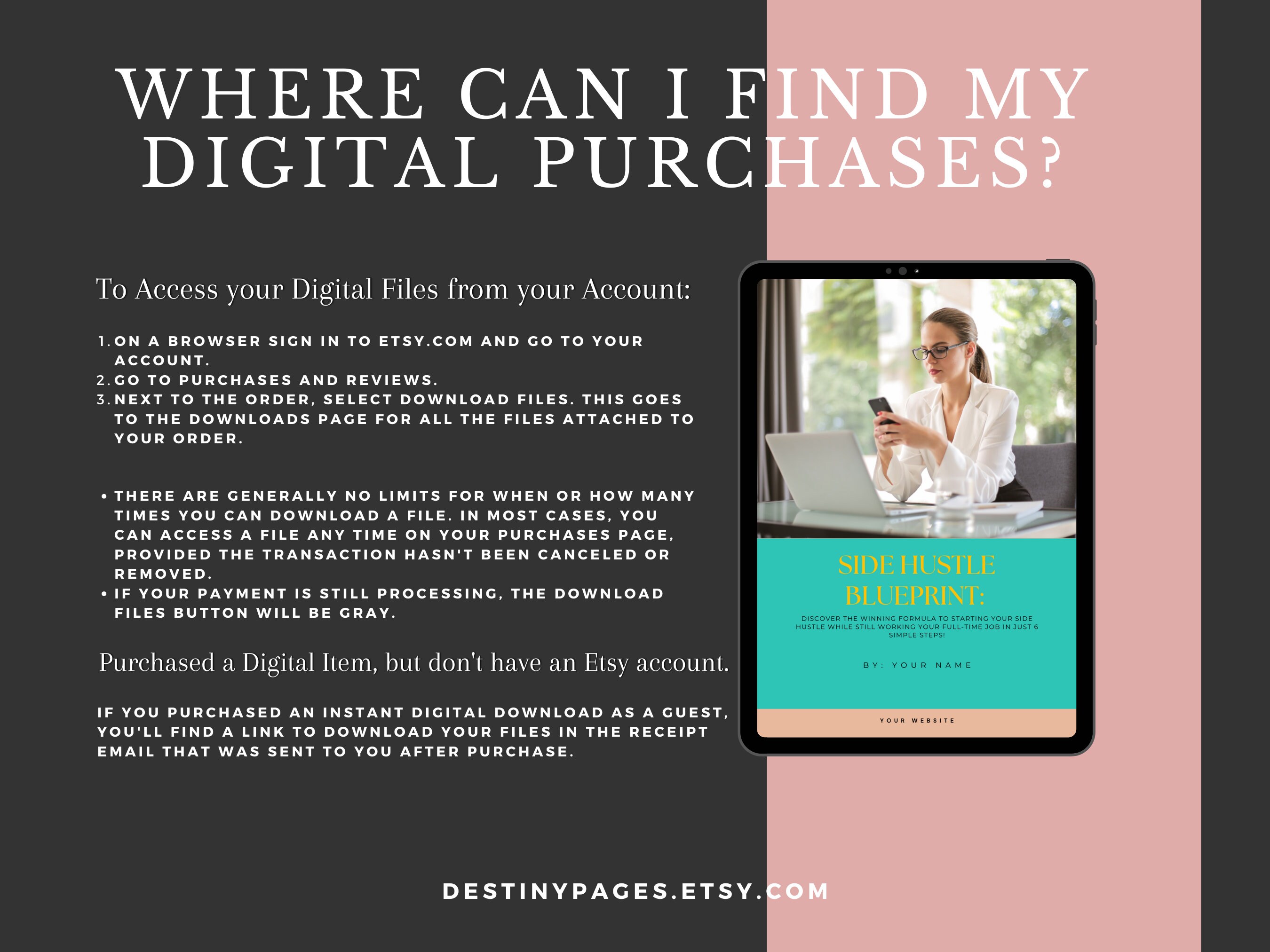 Side Hustle Blueprint Done for You 26 Pages Professional - Etsy