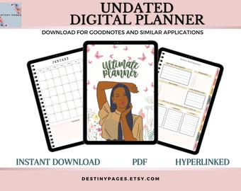 Ultimate Planner | Black Girl Magic Digital Planner | Black Girl Planner | Undated Digital Planner | Goodnotes |Black Women Digital Planner