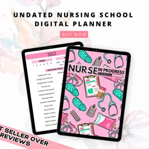Nursing Student Digital Planner, Digital Planner For Nursing Students, Nursing School Planner, Student Nurse,   Planner, Planner Nurse