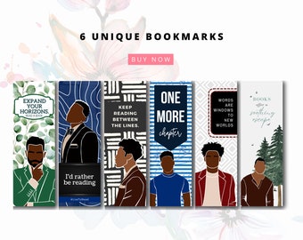 Schwarze Männer Lesezeichen, Afroamerikaner Geschenk für Leser, Lesezeichen für Männer, schwarze Männer Lesezeichen, Melanin Lesezeichen, Mann Buchliebhaber