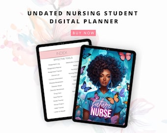Nurse Planner, Nursing Student Digital Planner, Best Nurse Student Planner, Nursing School, Nurse Digital Planner, Undated Nursing Planner
