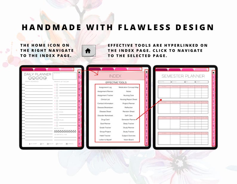 Nursing Student Digital Planner, Digital Planner For Nursing Students, Nursing School Planner, Student Nurse, Planner, Planner Nurse image 5