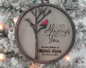 I Am Always With You Cardinal Memorial Ornament 2025