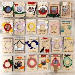 Photo Frame Car Visor Clip Magnet Wallet Size