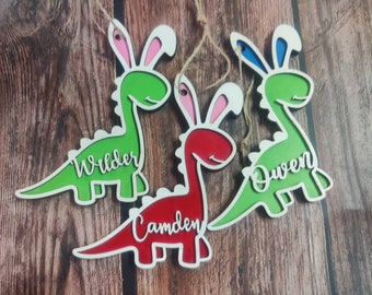 Dinosaur Easter Basket Name Tag