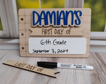 Interchangeable First Day of School Sign: Personalized Keepsake