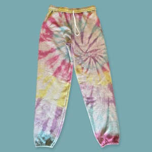 PANTALONI DELLA TUTA TYE DYE, Tie Dye inverso, Leggings da uomo pastello per palestra, Pantaloni da salotto sportivi da uomo per allenamento/bruciamento, Pantaloni casual con coulisse