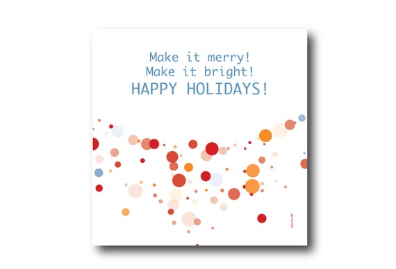 Holiday Season Greeting Card Wishes, Pantone Colors