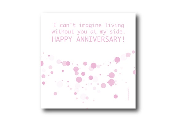 Digital Wedding Anniversary card wishes, instant download, printable at home, Pantone Colors