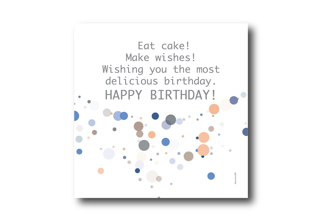 Digital Birthday Card Wishes Instant Download Printable at Etsy