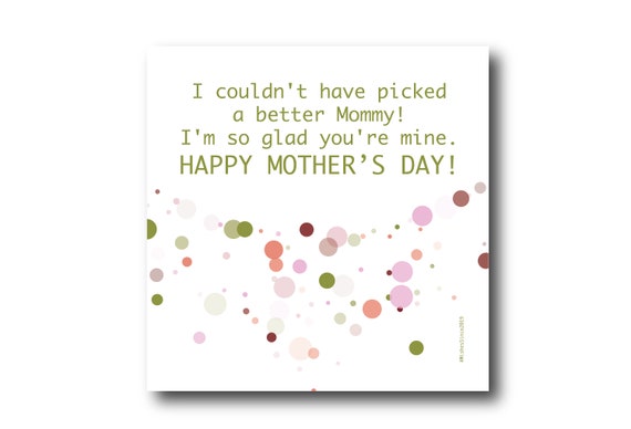 Digital Mother’s day wishes card, Pantone Colors