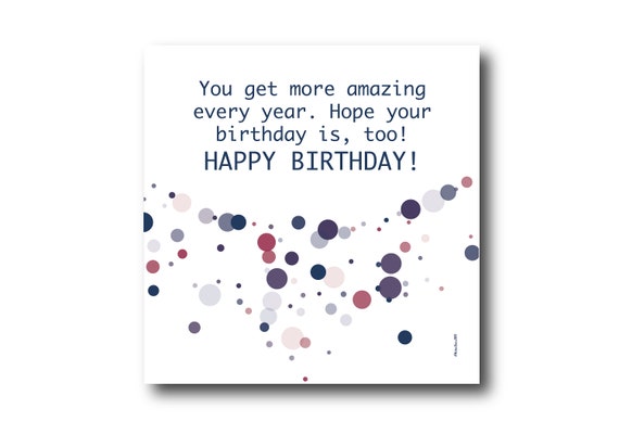 Digital Birthday Wishes Greeting Card, Pantone Colors