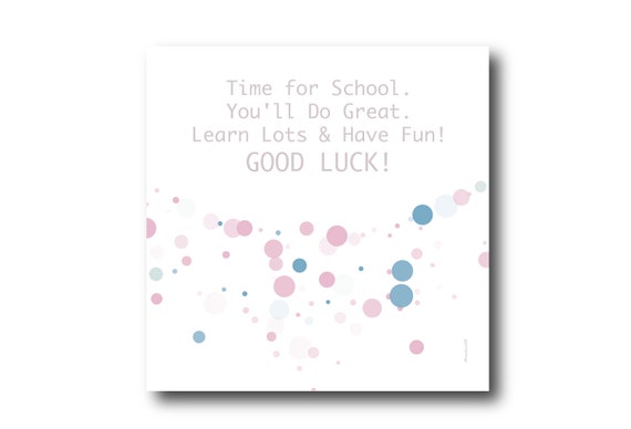 Digital Good Luck card wishes, instant download, printable at home, ready to post, Pantone Colors