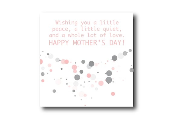 Digital Mother’s day wishes card, Pantone Colors, Instant Download Card