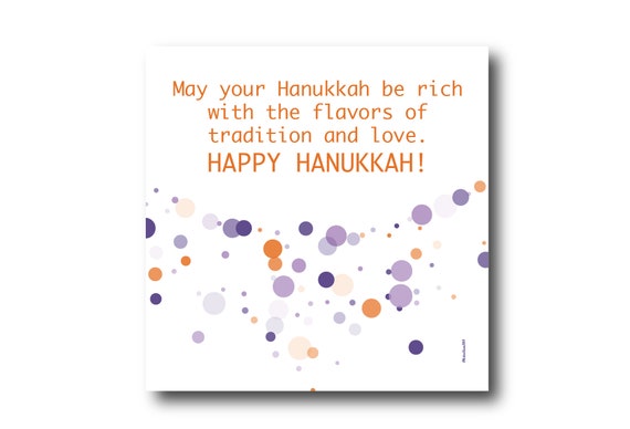 Digital Greeting Card for HANUKKAH Wishes, Pantone Colors