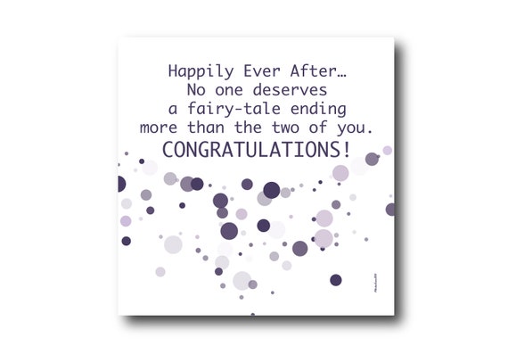 Digital Wedding Congratulation Greeting card wishes, instant download, printable at home, ready to post, Pantone Colors