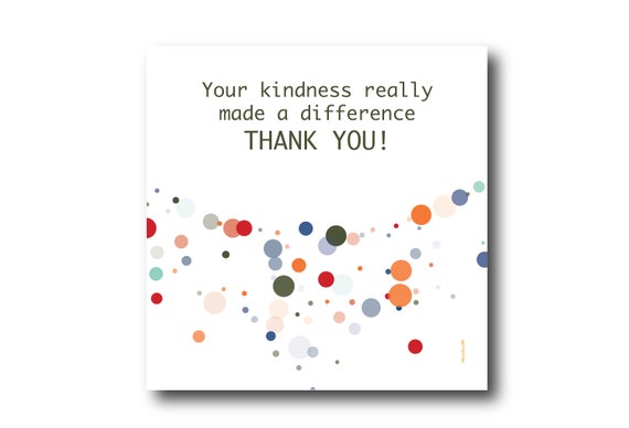 Digital Thank You Greeting card wishes, instant download, printable at home, ready to post, Pantone Colors