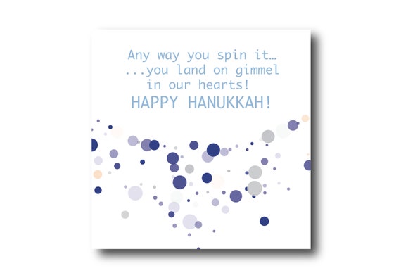 Digital Greeting Card for HANUKKAH Wishes, Pantone Colors