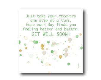 Deseos de tarjetas digitales Get Well Soon, descarga instantánea, imprimibles en casa, listos para publicar, colores Pantone