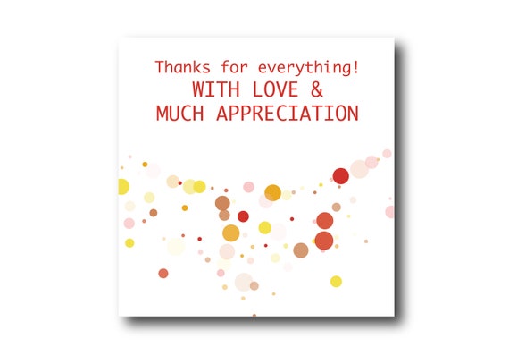 Digital Thank You Greeting card wishes, instant download, printable at home, ready to post, Pantone Colors
