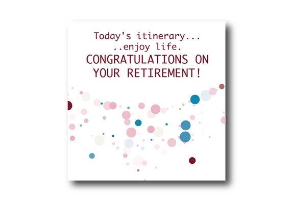 Retirement Digital card wishes, instant download, ready to post online, Pantone Colors, farewell