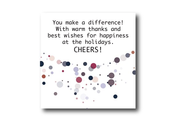 Digital Employee Appreciation card wishes, instant download, printable at home, Pantone Colors, Holiday wishes