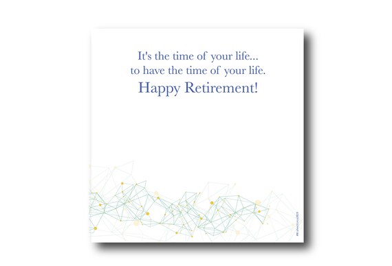 Digital Retirement card wishes, instant download, printable at home, ready to post, Pantone Colors, Pantone Colors