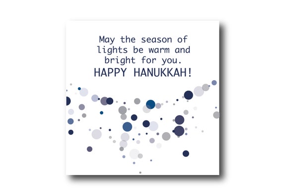 Digital Greeting Card for HANUKKAH Wishes, Pantone Colors, Sustainable Design
