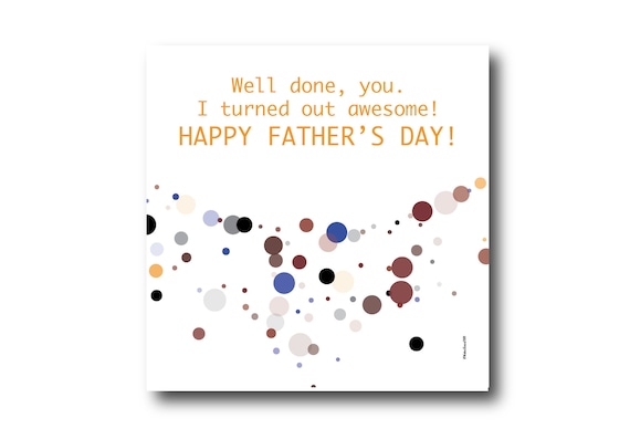 Digital Father’s Day Card, Pantone colors, Father’s day wishes, Funny Card