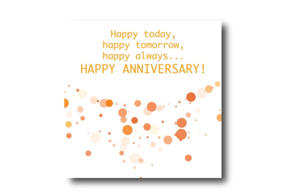 Digital Wedding Anniversary Card wishes, Pantone Colors