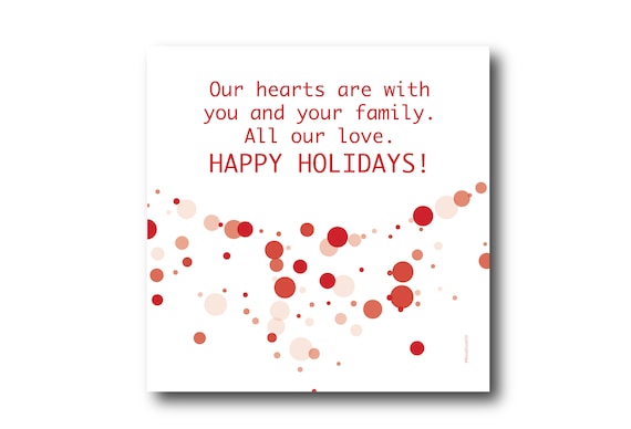 Digital Holiday Season card wishes, instant download, printable at home, ready to post, Pantone Colors, Pantone Colors