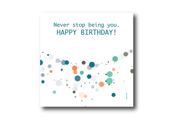 Digital Birthday Wishes greeting card, Pantone Colors
