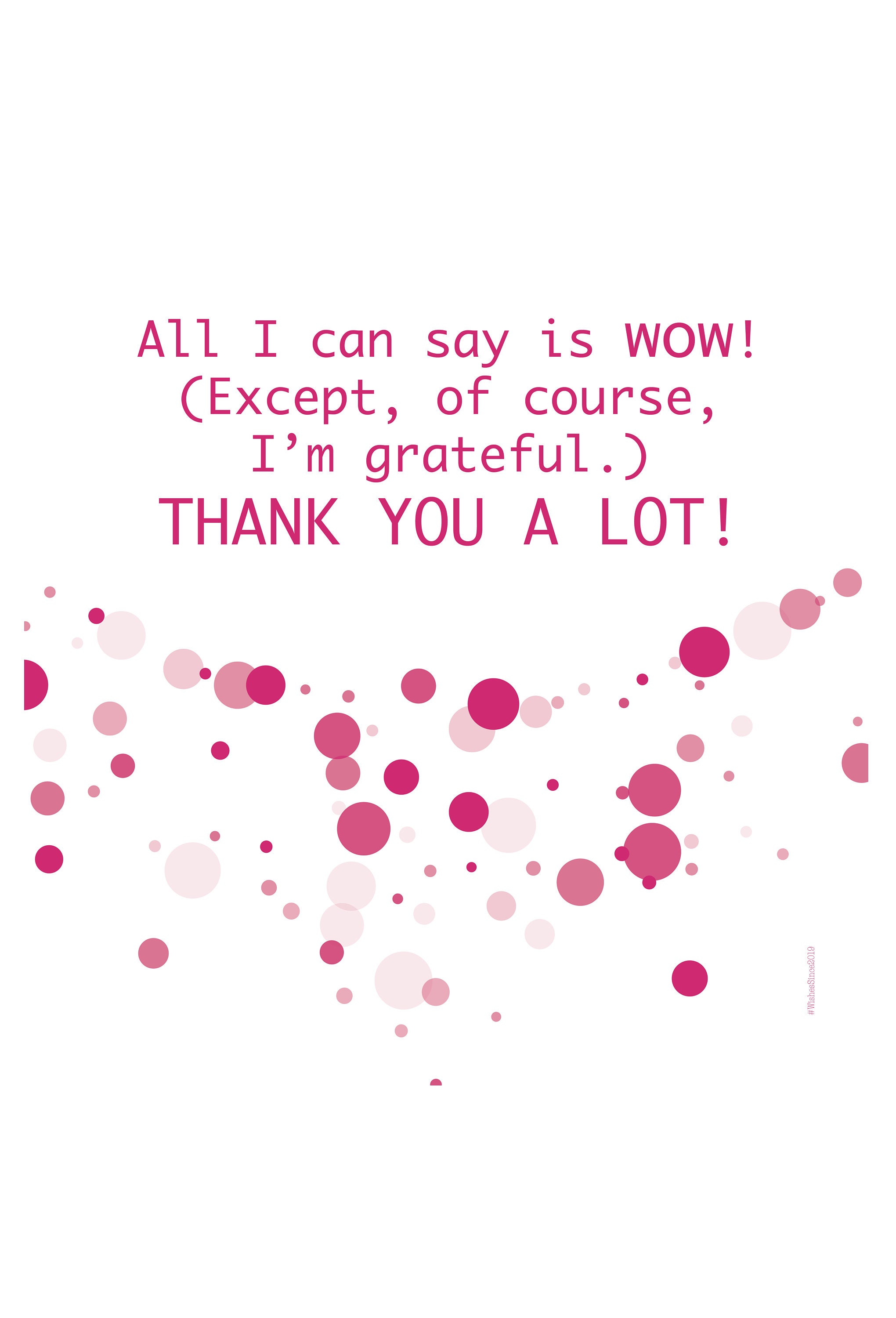 Digital Thank You Greeting card wishes, instant download, printable at