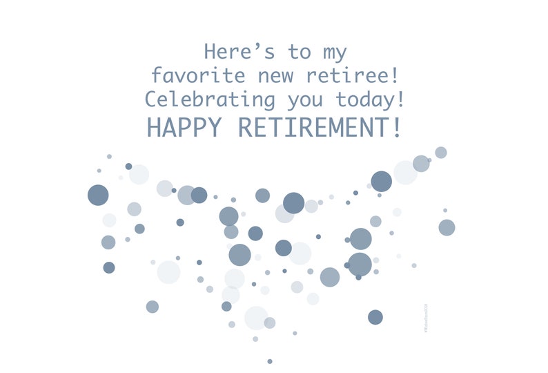 Digital Retirement Card Wishes Instant Download Printable at Etsy
