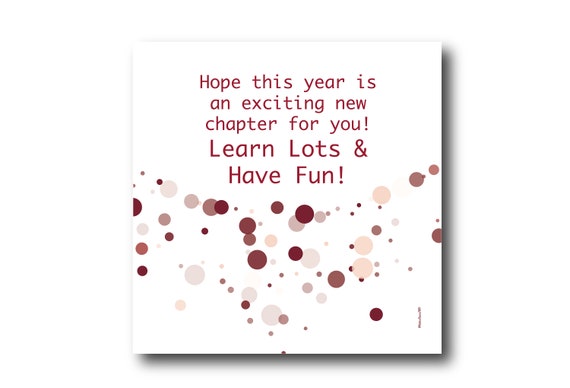 Digital Good Luck card wishes, instant download, printable at home, ready to post, Pantone Colors
