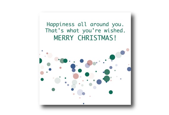 Digital Holiday Season card wishes, instant download, printable at home, ready to post, Pantone Colors