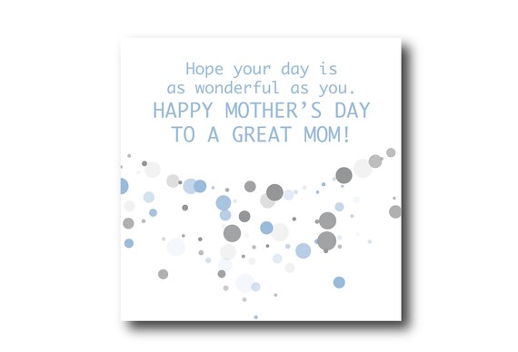 Digital Mother’s day wishes card, Pantone Colors, Instant Download Card