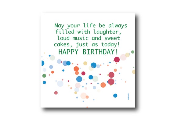 Digital Birthday Wishes greeting card, Pantone Colors